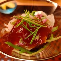 天ぷら 銀座おのでら 並木通り店 - フグのポン酢ジュレ