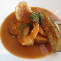 ブラッスリー ポール・ボキューズ 大丸東京 - 前菜　ガンバス海老と焼き野菜