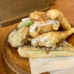 蕎麦 心空 - あなごの天もりそば（あらびきそばに変更）