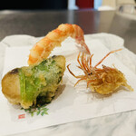 Naniwa Tempura Ishin - 海老　鰆紫蘇巻き