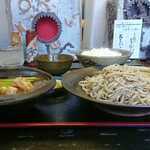 蕎麦喰い処 利めい庵 - 地鶏膳 ¥1750＊地鶏せいろ＊とろろめし＊漬もん