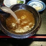 蕎麦喰い処 利めい庵 - とろっ蕎麦湯を注ぎ入れ飲み干す至福☆