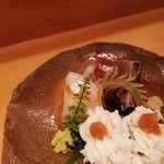 Sakurai - ワラで焼いたカツオは皮がパリっとしたタタキ。ハモと生のとり貝。