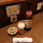 無国籍酒肴 Himeji - お通し200円 中瓶ビール600円