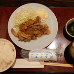 さかなや道場 - 生姜焼き定食800円