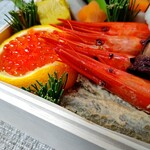 おかだ紅雪庭 - いくら・北海シマ海老・たたき牛蒡など