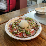 正泰苑 - 二代目レアステーキ（和風生わさび味）@1000円