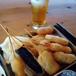 日本一の串かつ横綱 - 串かつ (10本)・ノンアルコールビール