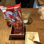 麹町いづみや しろ - カルビーかっぱえびせん、熊本 五ッ木 山うにとうふ、栄光富士 仙龍 純米大吟醸無ろ過生原酒