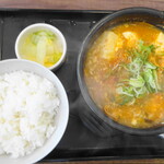 カルビ丼とスン豆腐専門店 韓丼 - 豚キムチスン豆腐定食