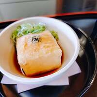 錦 - 先付　揚げからし豆腐