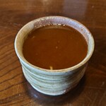 むらせ - 蕎麦汁に入れて飲んでみると
蕎麦汁の出汁の深みが良い感じなのがよく判る。