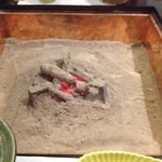 小梨の湯 笹屋 - 囲炉裏での夕食（使用はしていません）