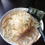 ラーメン福たけ - 醤油ラーメン+もやしトッピング/脂ふつう、麺は太麺を選択