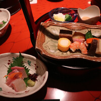 長崎卓袱浜勝 - 豆の蜜煮／刺身／口取り盛り合わせ