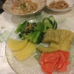遠州家食堂 - 漬物盛り合わせ