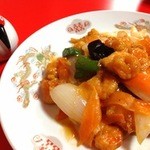 Toki - 野菜もたっぷり小エビの甘酢煮　730円