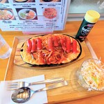 伊勢ノ花天 - 鉄板イタスパ（サラダ付き）935円