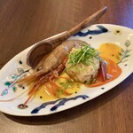 うゆう - 酔っ払い海老と卵黄しゃり玉