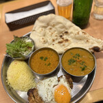 タンドール料理ひつじや - ケイジャンチキンカレーセット 1,190円