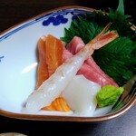 割烹旅館 桃山 - お造り 旬の肴 つま一式 
