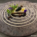 カーサ・デル・チーボ - 滑太鰈とインカのめざめのテリーナ キャビアと白花豆のソース