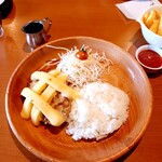 Bikkuri Donki - チーズバーグディッシュ(小ライス) 825円
                        +チーズトッピング 165円