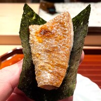 鮨 在 - のどぐろ 炙り 手巻き