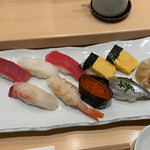 築地寿司清 - 上にぎり 1500円。