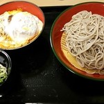 名代 富士そば - ミニヒレカツ丼とそばのセット（500円）