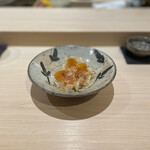 すし宮川 - 自家製唐墨、百合根月光