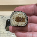 すし宮川 - 干瓢巻断面