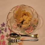 うを徳 - ライデンメロン、チョコ・バニラ二種のアイスクリーム