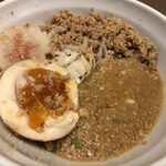 麺屋鈴春 - 味噌ラーメン+鶏挽肉丼