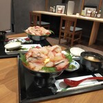 豊洲市場 さかな酒場 魚星 - 20230102ぶっかけ豊洲鮮魚丼