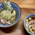 ヨコクラストアハウス - 昆布水つけめん醤油(大) 1,100円