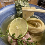 ヨコクラストアハウス - 昆布水つけめん醤油(大) 1,100円