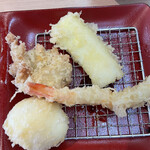 Tempura Meshi Ten Nosuke - 鶏もも、イカ、エビ、半熟たまご