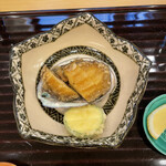 日本料理 いなだ - 鮑とズッキーニ。サクサク薄衣。