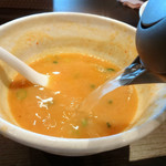 鶏そば 雫一 - スープ割り