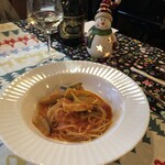 フォレスト工房・チキチキ - なすと大間産カジキマグロパスタ