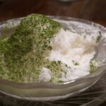 舎人庵・とんぼ - 白雪氷 抹茶