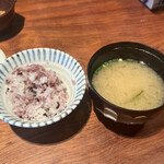 あんず  - 五穀米とお味噌汁