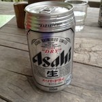 嘉門次小屋 - 缶ビール４００円