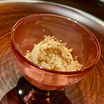 一心鮨 光洋 - 〆のデザートの栗アイスクリームは、懐かしい栗の味わいが良いですね。