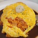 レストラン武道 - 武道館オムライス　大盛り　中身ケチャップライス