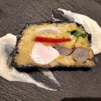焼鳥 みかど - 野菜のテリーヌ じゃがいもソース添え