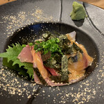 焼鳥と魚と鍋 焼鳥のえーす - ごまカンパチとごまサバ