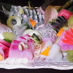 魚の家 - 特注刺身盛は豪華７点盛り！