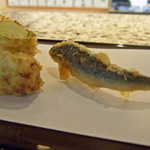 京都祇園 天ぷら八坂圓堂 - 稚鮎・姫もろこし